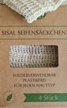 Sisal Seifensäckchen  4er Set 13x10cm